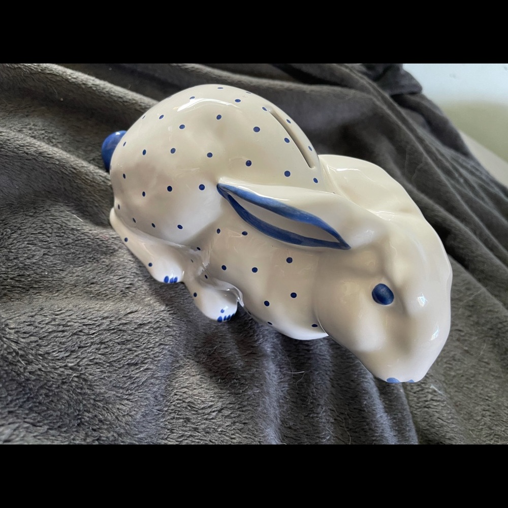 SOLD Tiffany & Co. Blue Bunny Bank